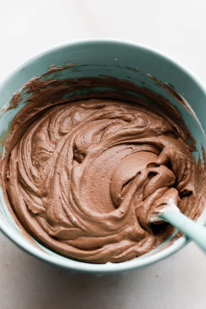 Chocolate filling in a bowl