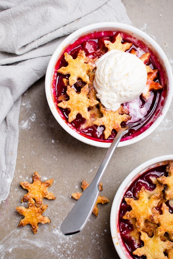 cherry cobbler for two