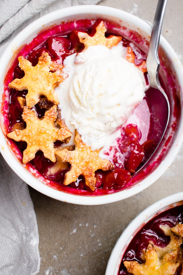 cherry cobbler for two