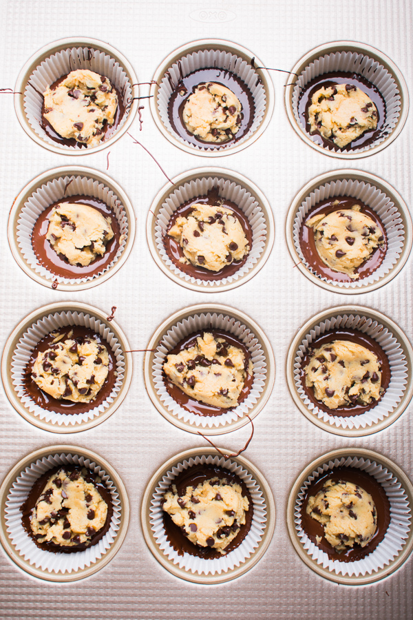 chocolate cookie dough cups