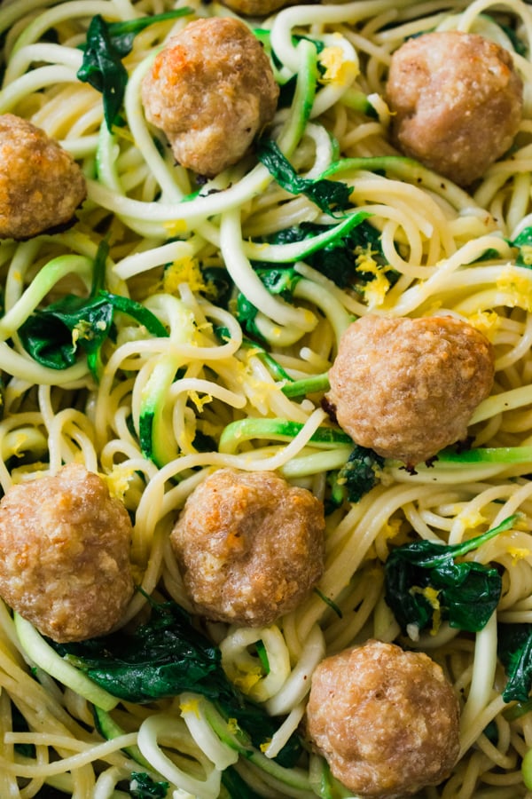 Meal Prep Meatballs with Zoodles