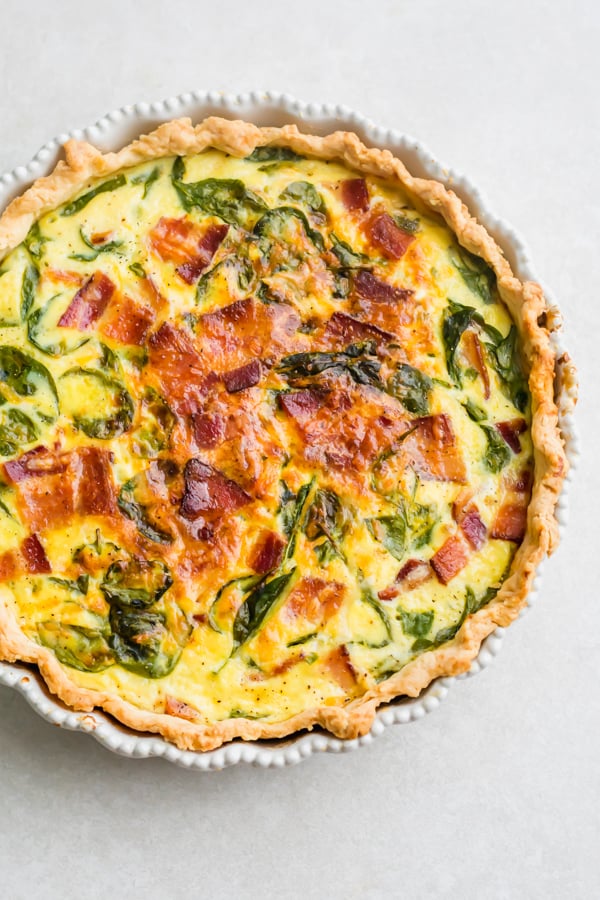 The baked quiche.