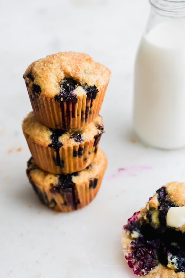 Stack of Blueberry Muffins