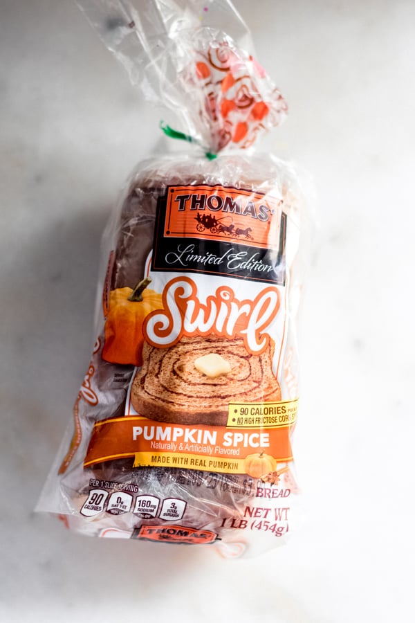 Pumpkin spice swirl bread.
