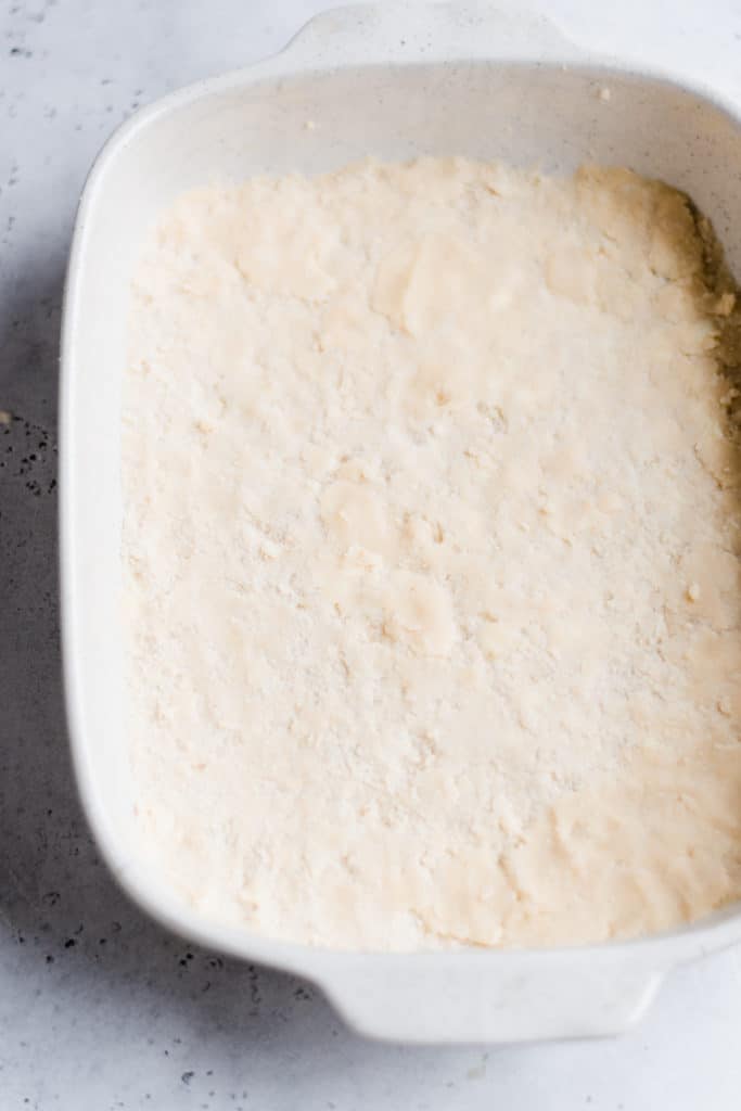 Shortbread Crust in a Baking Dish