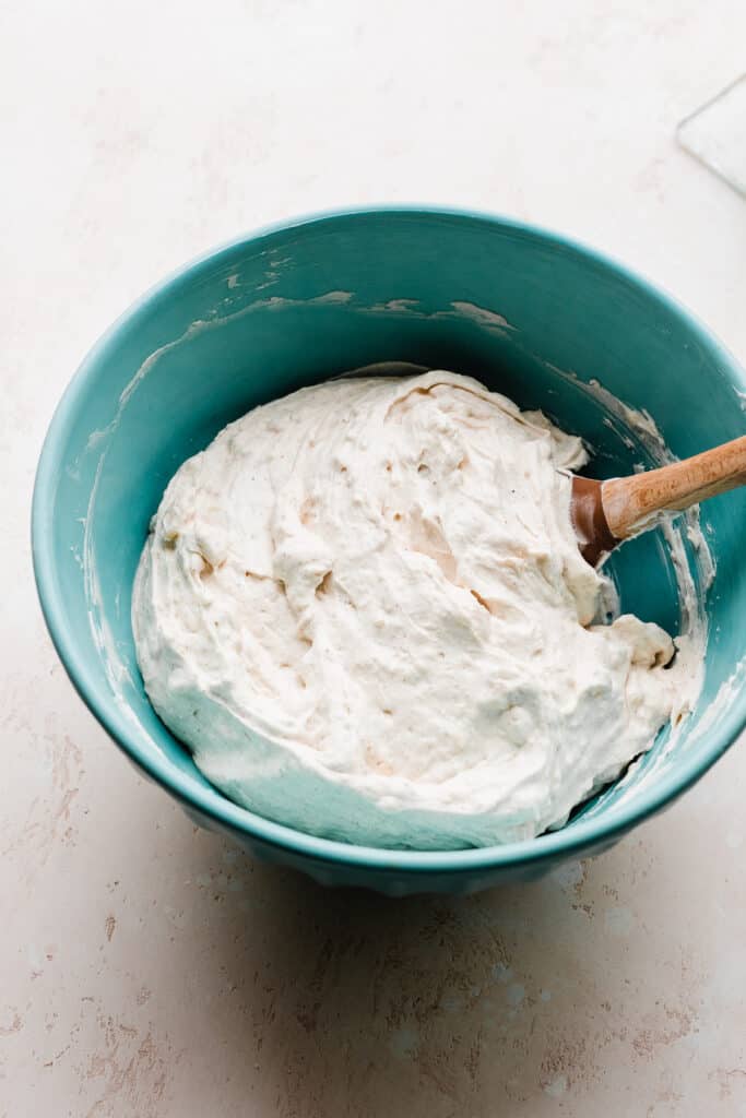 A bowl of the filling with whipped cream folded in.