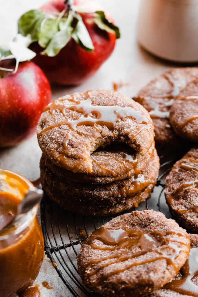 Caramel Apple Cider Cookies -Fall Cookie Recipes