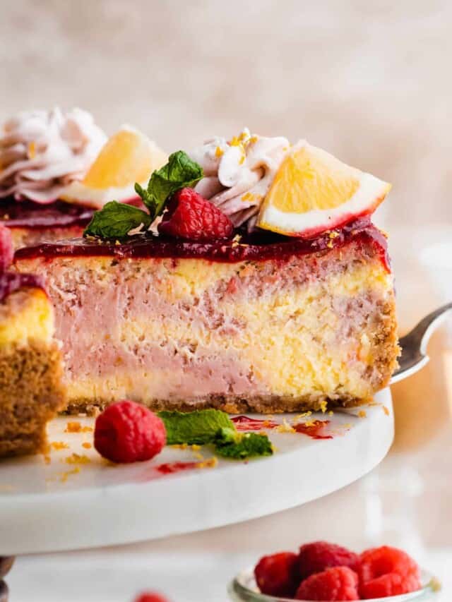 Raspberry Lemonade Cheesecake
