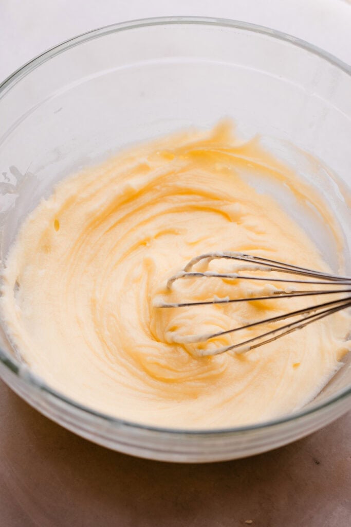 A bowl of the melty soft butter.